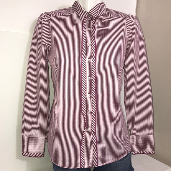 Harve Benard Candy Striped Cotton Button Up Shirt - Picture 2 of 9